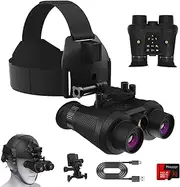 SUZLAZYR Head Mounted Night Vision Goggles, 3D VR Night Vision Binoculars for Adults, 6X Digital Night Vision, 7 Gear Infrared Night Vision Scope, FHD 4K Video for Hunting & Surveillance