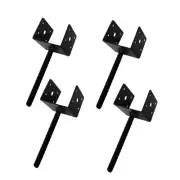 Sunshine Artisan U Shape Fence Post Holder Ground Spike Post Anchor Metal Pow...