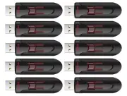Pack 10 SanDisk Cruzer Glide 16GB USB Flash Drive Thumb Stick Memory Lot