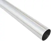 AC PERFORMANCE 4" OD x 3.3' Length Aluminum Straight Air Intake Pipe Seamless Tube, 0.078" Wall Thickness, Brush Finished