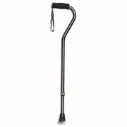 Lightweight Adjustable Walking Cane w/ Soft Foam Offset Hand Grip