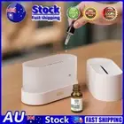 Portable Mute Flame Light Humidifier Aroma Diffuser for Home Office (White)