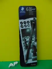 6 Pack Staedtler Mars Lumograph Black Drawing Pencils HB 2,4,6,7,8B German Made