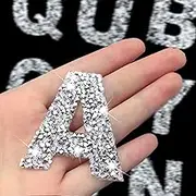 35 Pcs Rhinestone Iron on Letter Patches - Bling Alphabet Applique for Clothing, Hats, Jeans, Shoes, DIY Craft (Silver)