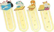 GRIRIW 4Pcs Cartoon Cat Animal Bookmarks Creative Brass Bookmarks for Students Unique Design for Book Lovers for Reading and Organizing Books