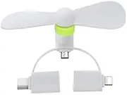 3 in 1 Portable Cell Phone USB Mini Fan for iPhone Android TypeC Mobile Model oz - Lightweight, Quiet, Energy-Efficient - Ideal for Travel and Outdoor Activities
