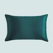100% Mulberry Silk Pillowcase for Hair and Skin, Super Soft and Breathable Pillow Case Made of Pure Silk Gift Box (Standard, Teal)