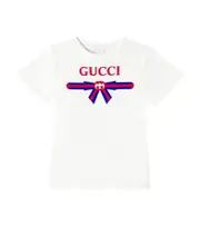 [Gucci Kids] Gucci Kids Logo cotton jersey T-shirt Y 5 white