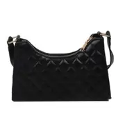 Fashion Lattice Pattern Women PU Shoulder Bag Casual Portable Female Totes Leather Travel Underarm Shopping Pouch
