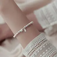 在飛比找momo購物網優惠-【KT DADA】手鍊 手環 串珠手鍊 純銀手鍊 銀珠手鍊 