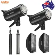 2X Godox SK300IIV 2.4G Strobe Studio Flash + 60*90cm Grid Softbox + Light Stand