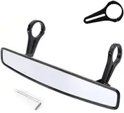 Ronyme ATV Rear View Mirror Wide Angle Mirror Easy to Install Rear View Mirror Accessory Roll Bar Mounting for Deserts, Style B