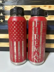 Fireman We The People Full Wrap Red 32 oz Polar Camel Water Bottle