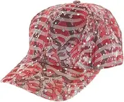 [Chic Headwear] Womens Animal Print Sparkle Fabric Cap