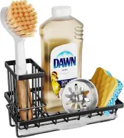 SWTYMIKI Sink Caddy Sponge Holder - Kitchen Organizer with Medium, Black