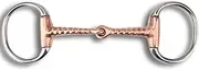 Snaffle Bits, Horse Chew Equine Horse English Riding Brass Double Jointed Snaffle Bit Horse Bit for Equestrian Supplies