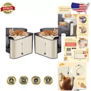 Sisal Cat Couch Protector 2-Pack - Modern Scratch Cover & Play Ball Included