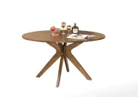 在飛比找樂天市場購物網優惠-《維納斯》 馬來西亞進口 橡膠木 胡桃色 圓餐桌 餐桌 餐椅
