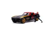 Jada 1:24 Scale Avengers 1966 Chevy Corvette With Black Widow Diecast Car Model