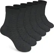 [KOOOGEAR] 6 Pairs Mens Ultra Thin Dress Socks,Soft Sheer Business Socks,Ultra Thin Breathable Ankle Sock Sheer Dress Sock
