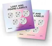 [Gems] Lost & Found Labels - Prevent Lost Items - QR Code Sticker with Contact Info - All Phones Compatible - (10 Pack)