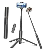 60" Selfie Stick Tripod for Video,All-in-1 Extendable Cell Phone Tripod Stand