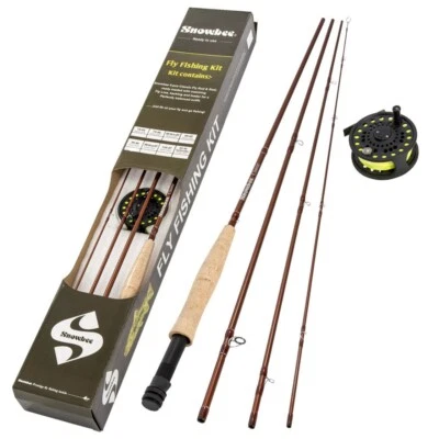 Snowbee 9' Classic Fly Fishing Rod And Reel Combo Kit 4pc - Choose Weight BRAND