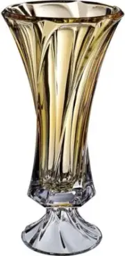 Bohemia Crystal AU51876 16" Height Lead Crystal Footed Flower Vase 'Mozart'