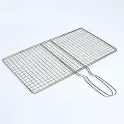 2pcs Stainless Steel Barbecue Fish Grill BBQ Meat Fish Wire Meshes Grill Basket