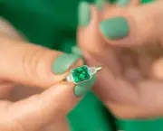 2.03 Ct Baguette Cut Natural Emerald Diamond Wedding Ring 14K Solid Yellow gold