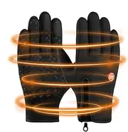 [Generic] Mens Snow Gloves | Windproof Touch Screen Gloves,Soft Lined Gloves, Winter Cycling Gear for Cold Weather