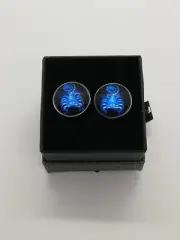 Scorpio Cufflinks Sodiac Sign Shield Metal New In Box.