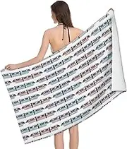 JBYJBX Monorail Train Print Beach Towel Quick Dry Sandproof Microfiber Beach Bath Towel for Travel Pool Camping