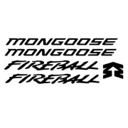 Custom Mongoose Fireball vinyl sticker / decals