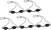 ORFOFE 5pcs Protective Masks Facial Masks Eyemask Eyepatches Reusable Mask Bed UV Proof Protection Shade Sleep Mask Black