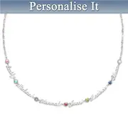 'Names That I Love' Engraved Personalised Birthstone Necklace