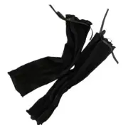 Lightweight Ruched Mesh Leg Cover Women Ribbon Bowknot Pleated Lace Leg Warmer