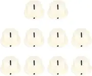uxcell 10Pcs ABS and Copper Potentiometer Knobs 1/4" Volume Tone Control Top Hat Knob for Guitar Instruments Audio Mixer Amplifier Beige