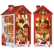 DIY Book Nook Kit, 3D DIY Miniature Dollhouse Kit, Wooden Booknook Bookshelf ...