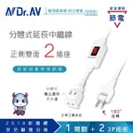 【DR.AV 聖岡科技】NS-202-3 旗艦型2插延長中繼線 3尺(延長線)