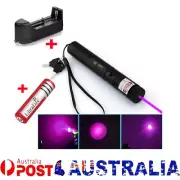 301 < 1MW Purple Light Laser Pointer Pen Visible Beam Lazer + battery + Charger