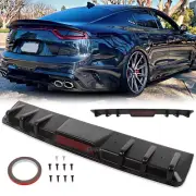 For KIA FORTE OPTIMA STINGER Rear Bumper Lip Diffuser Shark Fin Spoiler Splitter