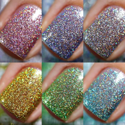 Polish Me Silly Rainbow Sparkle Collection - Holographic Glitter Nail Polish