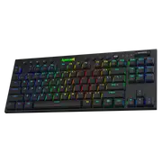 Redragon K621 Horus TKL Wireless RGB Mechanical Keyboard, 5.0 BT/2.4 Ghz/Wired Three Modes 80% Ultra-Thin Low Profile Bluetooth Keyboard, Red Switch