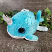 Aurora World YooHoo & Friends Blue Narwhal Plush Stuffed Animal Toy