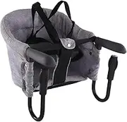 Table Chair,Hook On High Chair,Foldable Chair,Portable Seat,for Family,Home and Travel-Includes Storage Bag,Foldable, Portable, Suitable,Easy to Install and Carry(Grey)