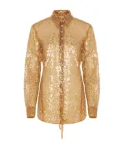 sequin-embroidered shirt FR38 Amber