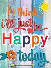 Diamond Art Painting I Think I'll Just Be Happy Today Inspirational Quote Kit for Adults Diamond Art Painting by Number Kits Gem Art Wall Home Decor(Canvas 11.8 x15.8inch)