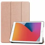 For Apple iPad 9th Gen Case, 9 Generation Cover 10.2 2021 Folio Leather Smart Magnetic Flip Stand Case Cover (Rose Gold)