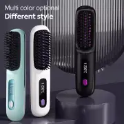 Cordless Mini Portable Quick Straightener Hair Straightening Brush Rechargeable